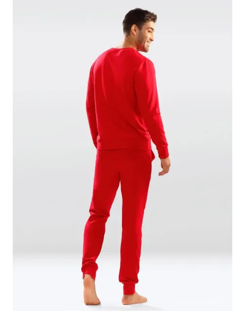 Komplet Męski Justin Czerwony