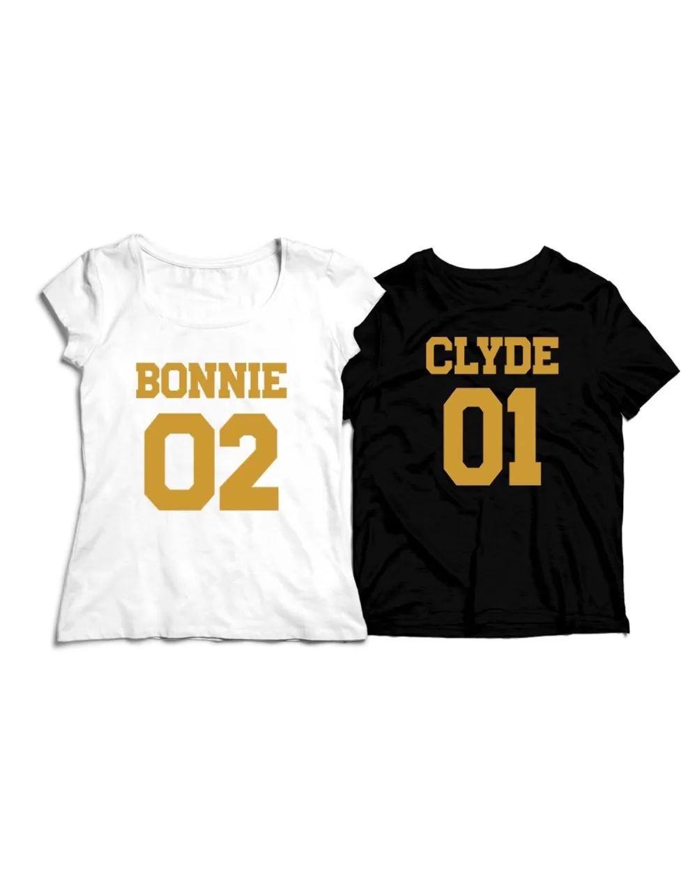 Koszulki dla par Bonnie Clyde