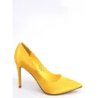 Szpilki damskie satynowe TALIA YELLOW
